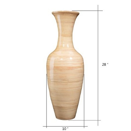 Hastings Home Hastings Home Handcrafted 28 inch Tall Decorative Classic Floor Bamboo Vase for Plants (Natural) 280271YWA